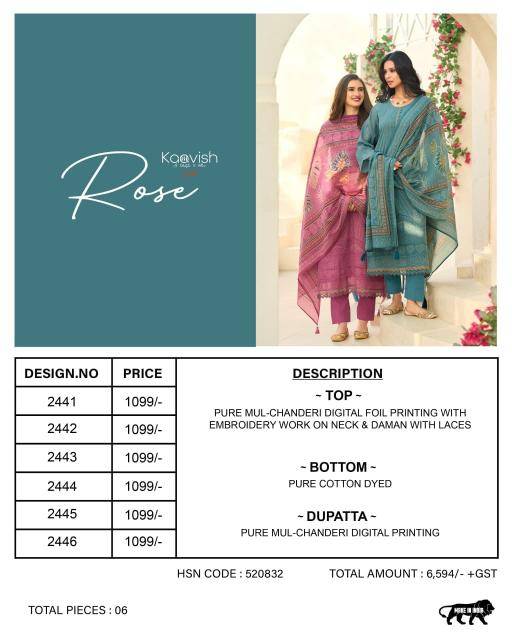 Kaavish rose Wholesale dress material suppliers in Mumbai